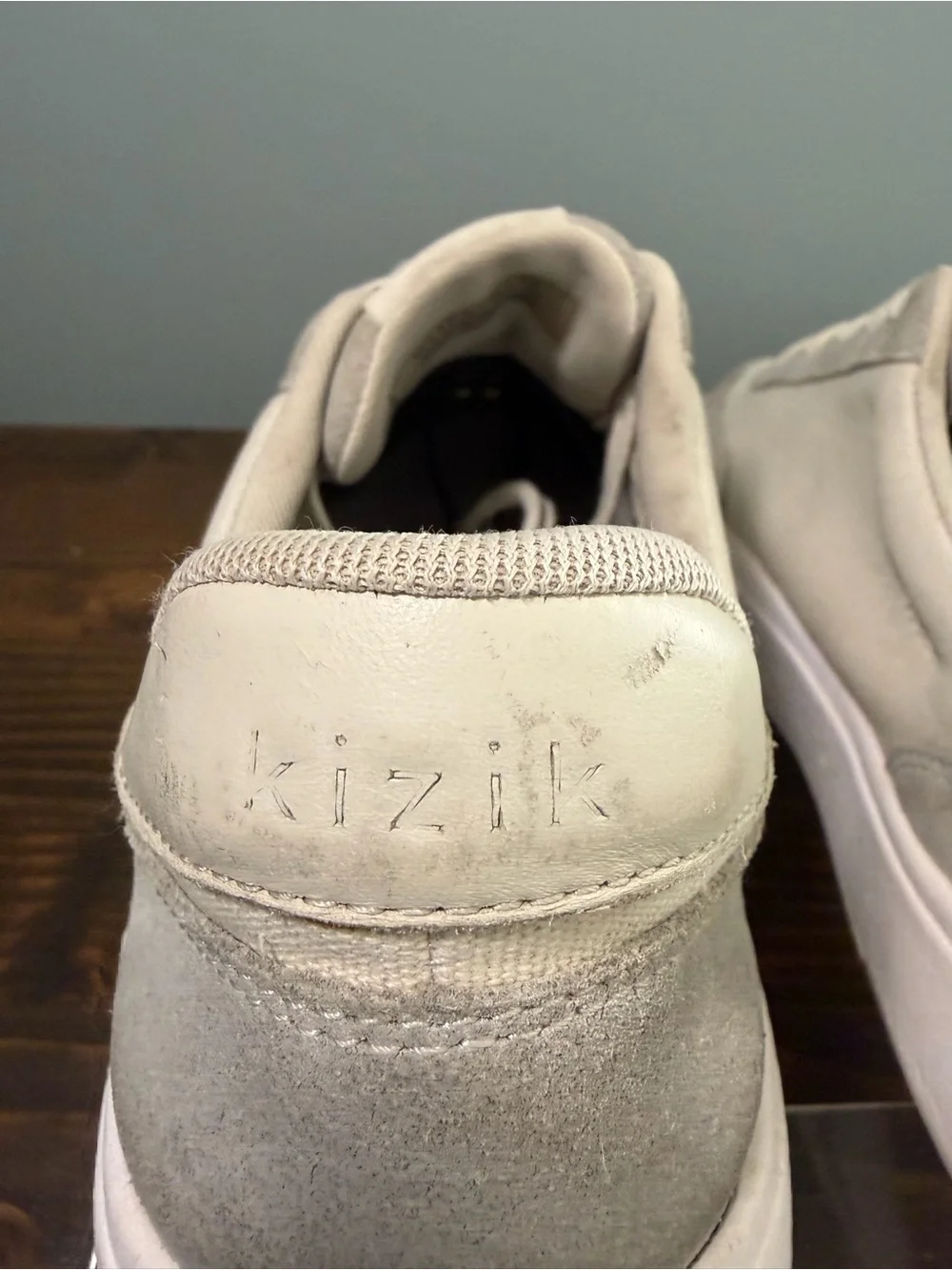 Kizik Prague Men's Casual Lace-Up Sneakers in Cream and a Grey Cream Size 11.5W